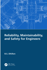 Image of Reliability, Maintainability, and Safety for Engineers